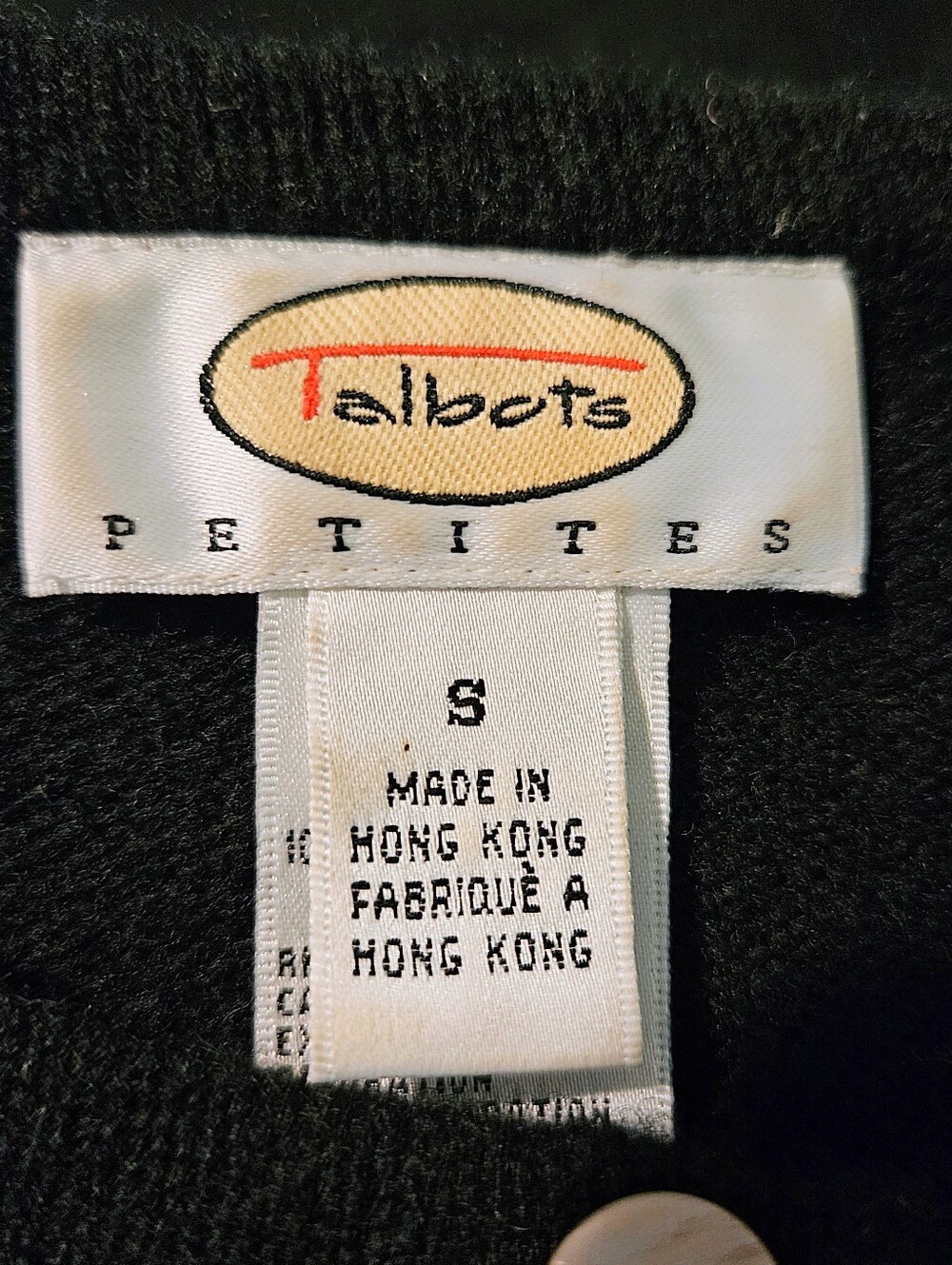Talbots Petites Women’s Christmas Sweater Size Small Black 100% Lambswool - Picture 5 of 7